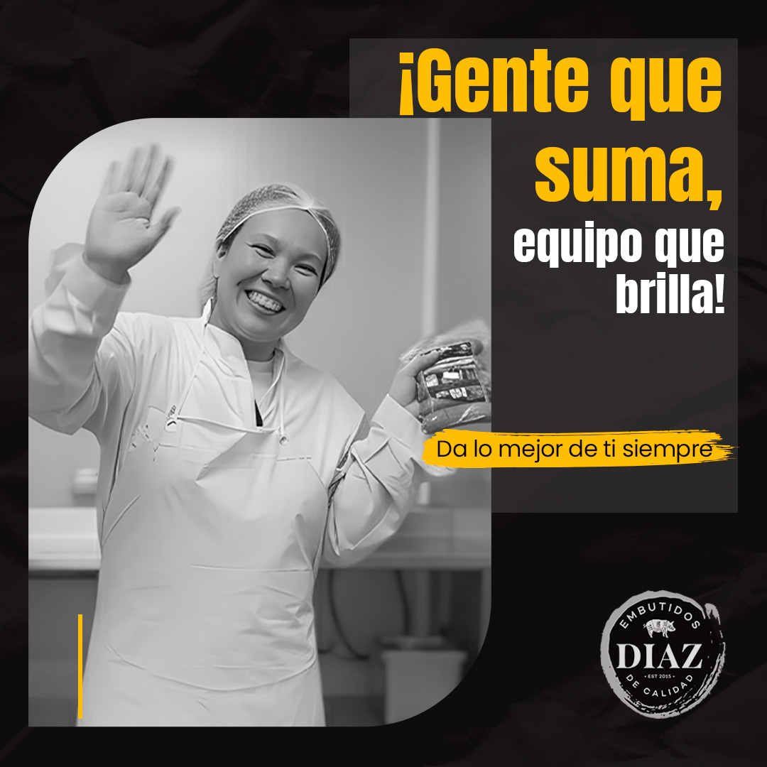 Integrante del equipo de Embutidos Díaz en su espacio de trabajo