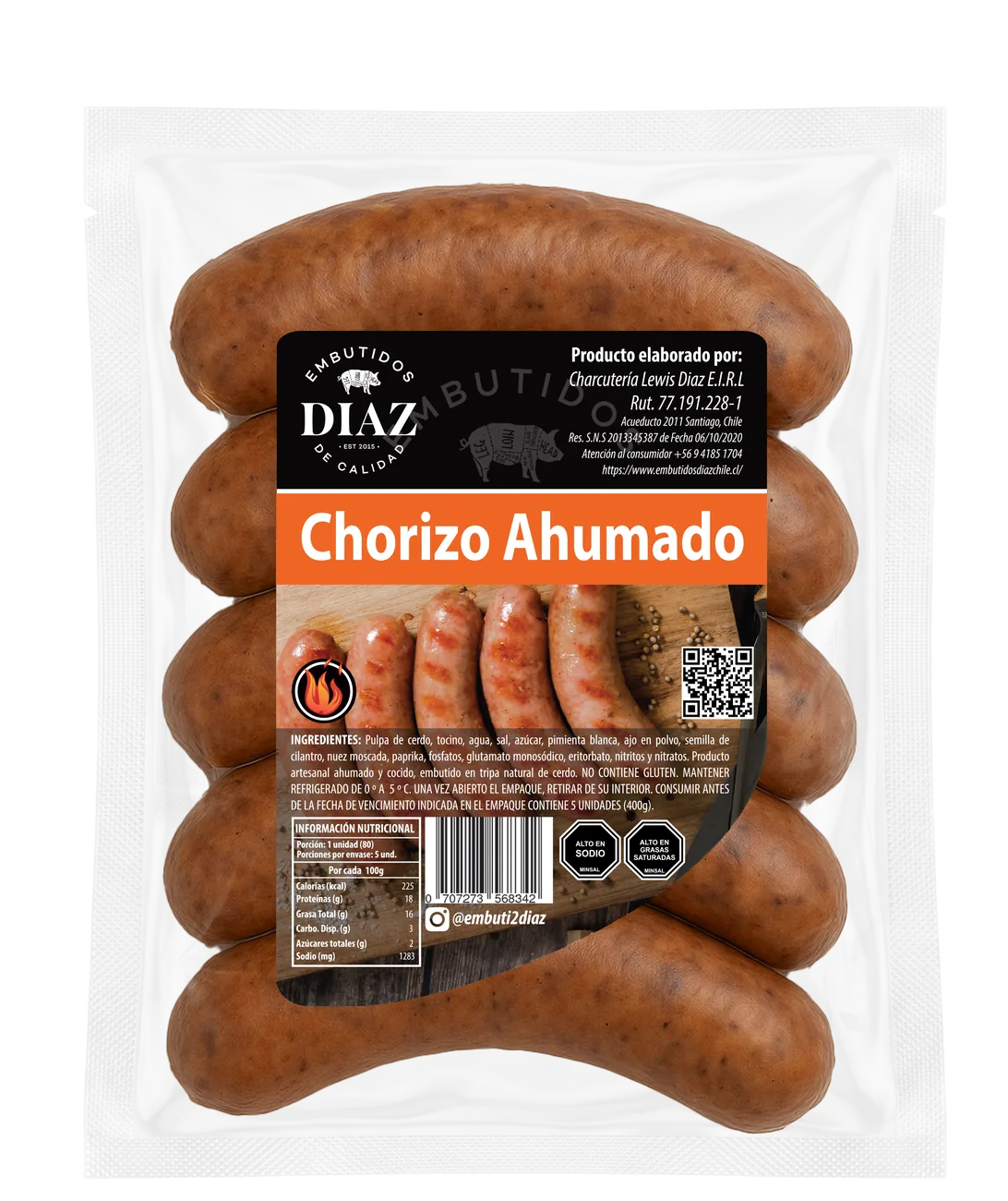 Chorizo ahumado Embutidos Díaz