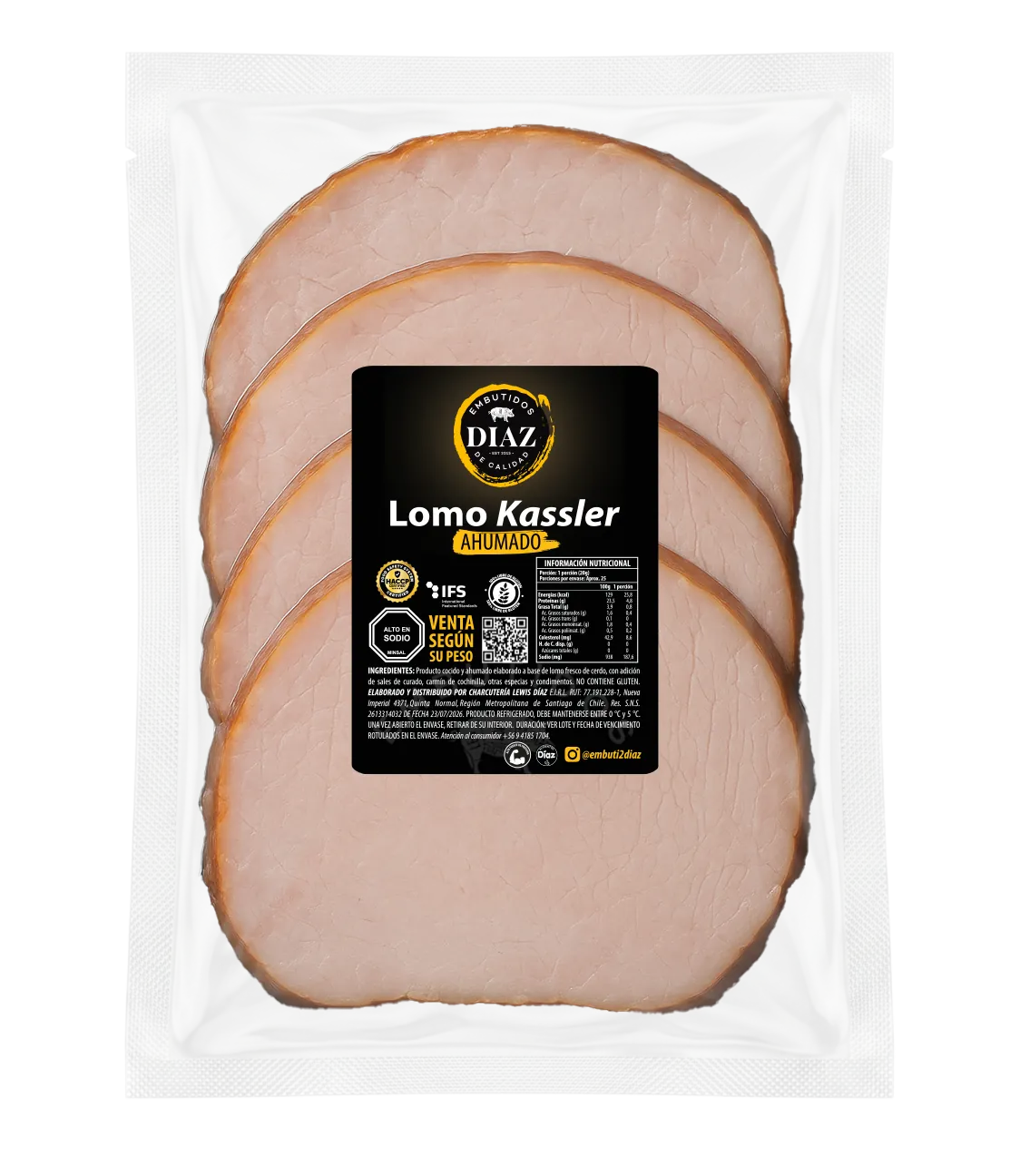 Lomo Kassler ahumado Embutidos Díaz